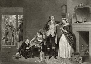 Première rencontre de George Washington avec Mme Custis, de 